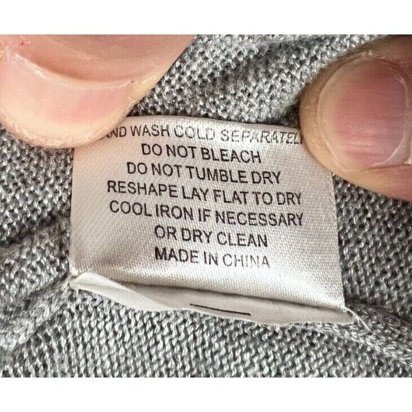 OST Open Long Gray Cardigan Kimono style size XL 90s Y2K Lightweight Spring - Picture 6 of 9